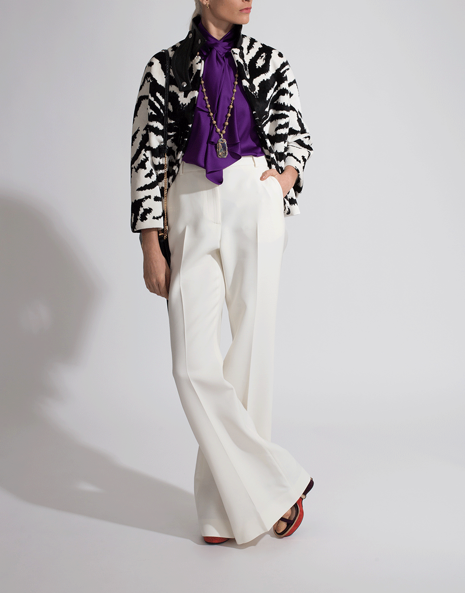 ALEXANDER MCQUEEN-Cropped Zebra Print Jacket-