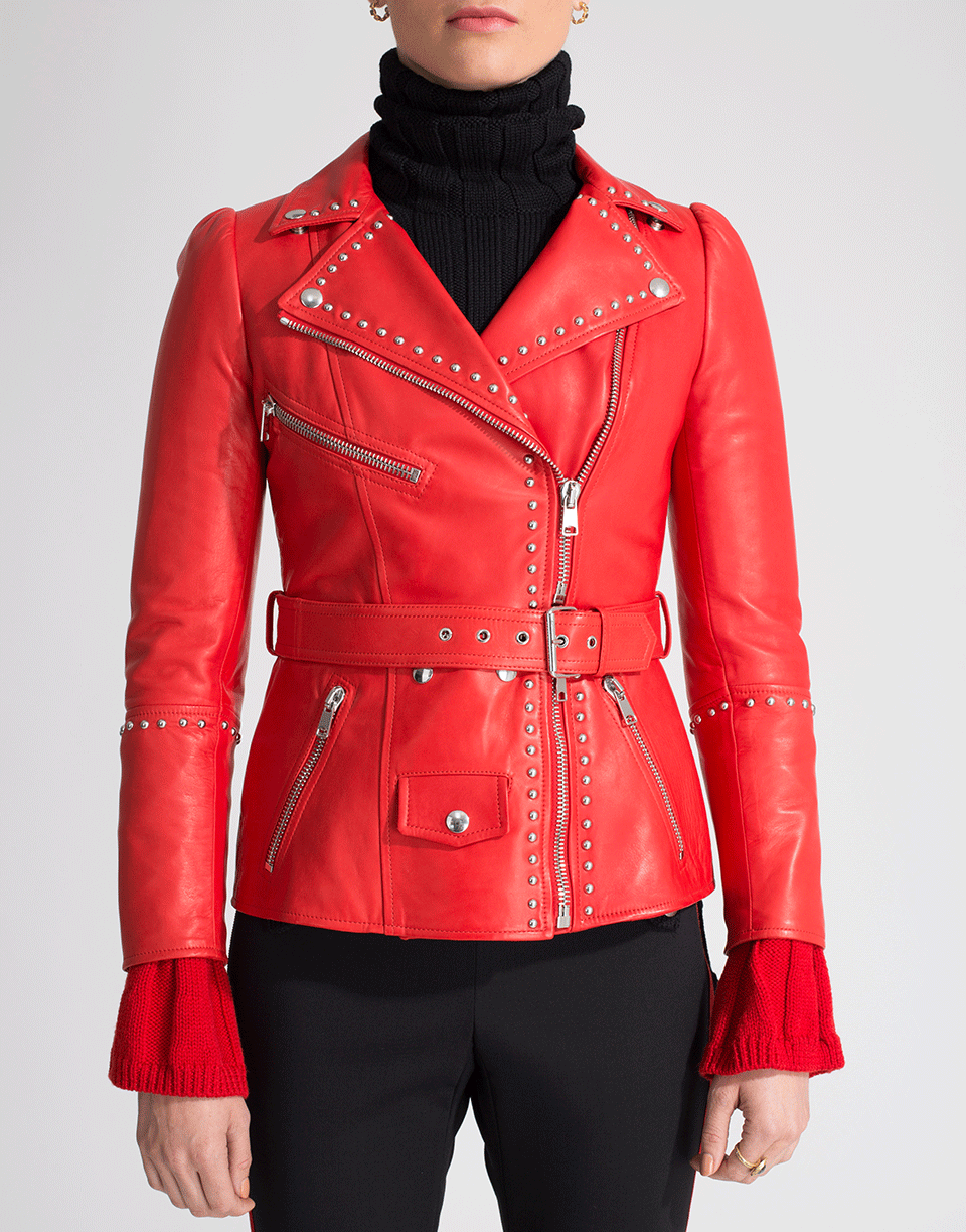 ALEXANDER MCQUEEN-Studded Leather Jacket-