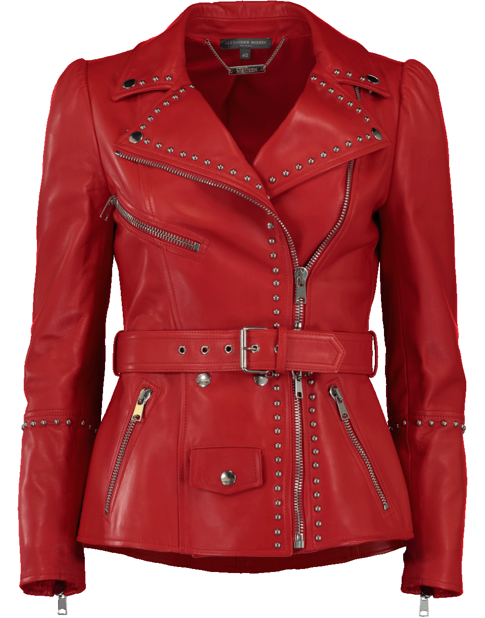 ALEXANDER MCQUEEN-Studded Leather Jacket-