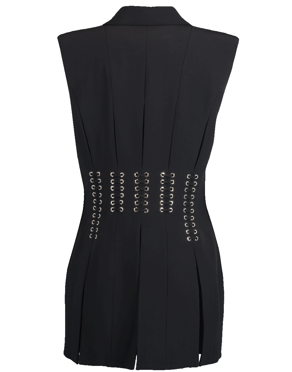 ALEXANDER MCQUEEN-Lace Up Vest-BLACK