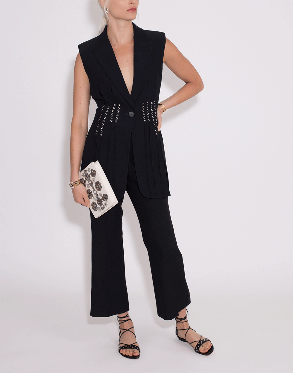 ALEXANDER MCQUEEN-Lace Up Vest-BLACK