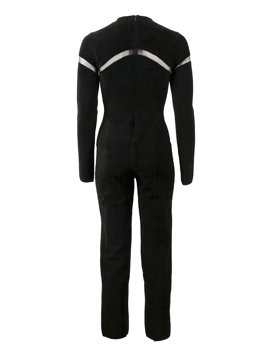 ALEXANDER MCQUEEN-All-In-One Jumpsuit-BLACK