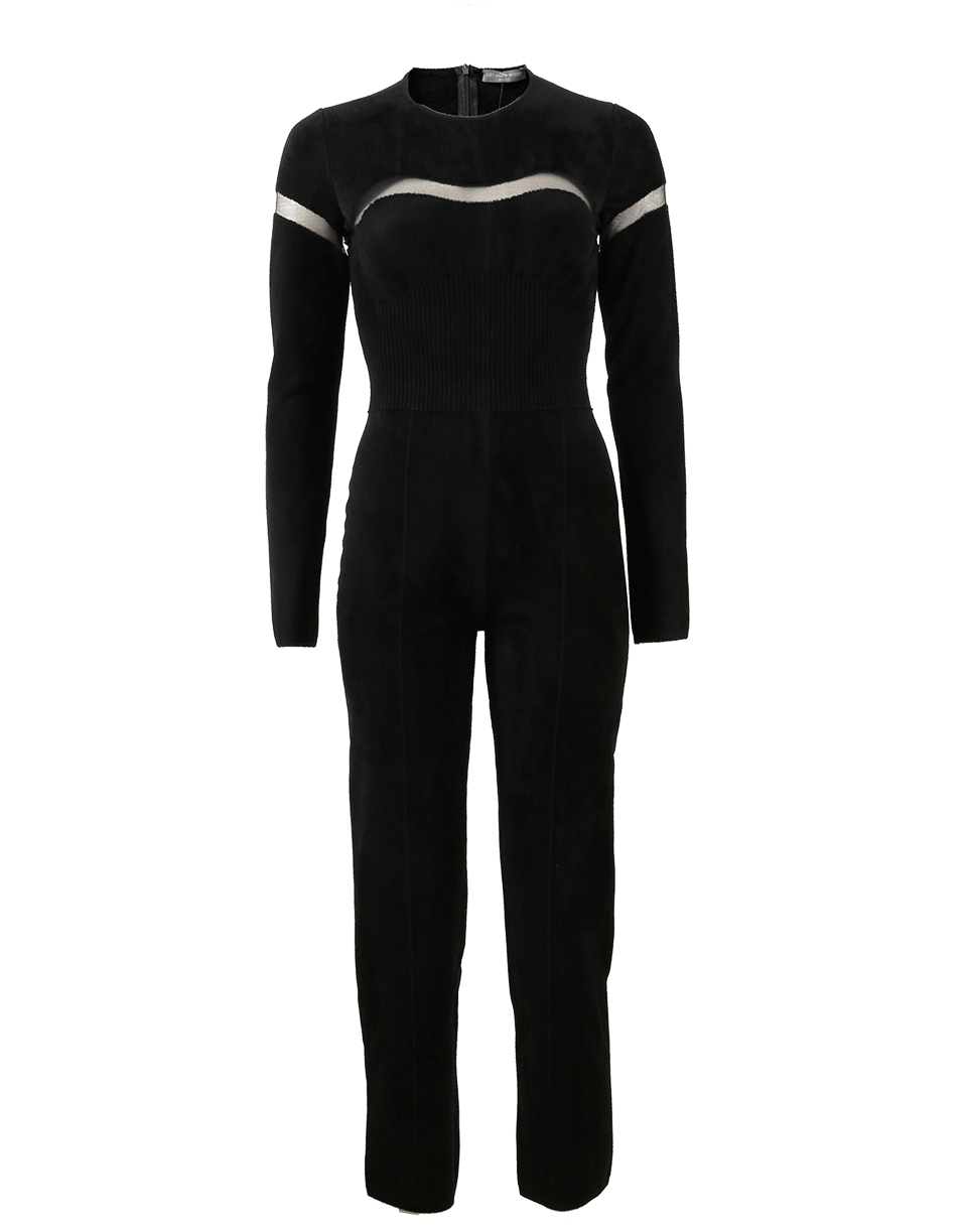 ALEXANDER MCQUEEN-All-In-One Jumpsuit-BLACK