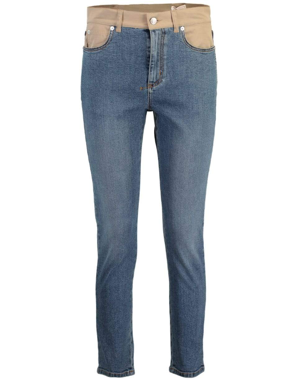 ALEXANDER MCQUEEN-Fitted Stretch Jeans-