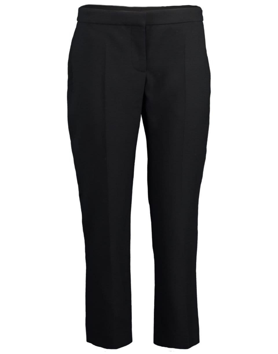 ALEXANDER MCQUEEN-Black Wool Blend Straight Leg Pant-
