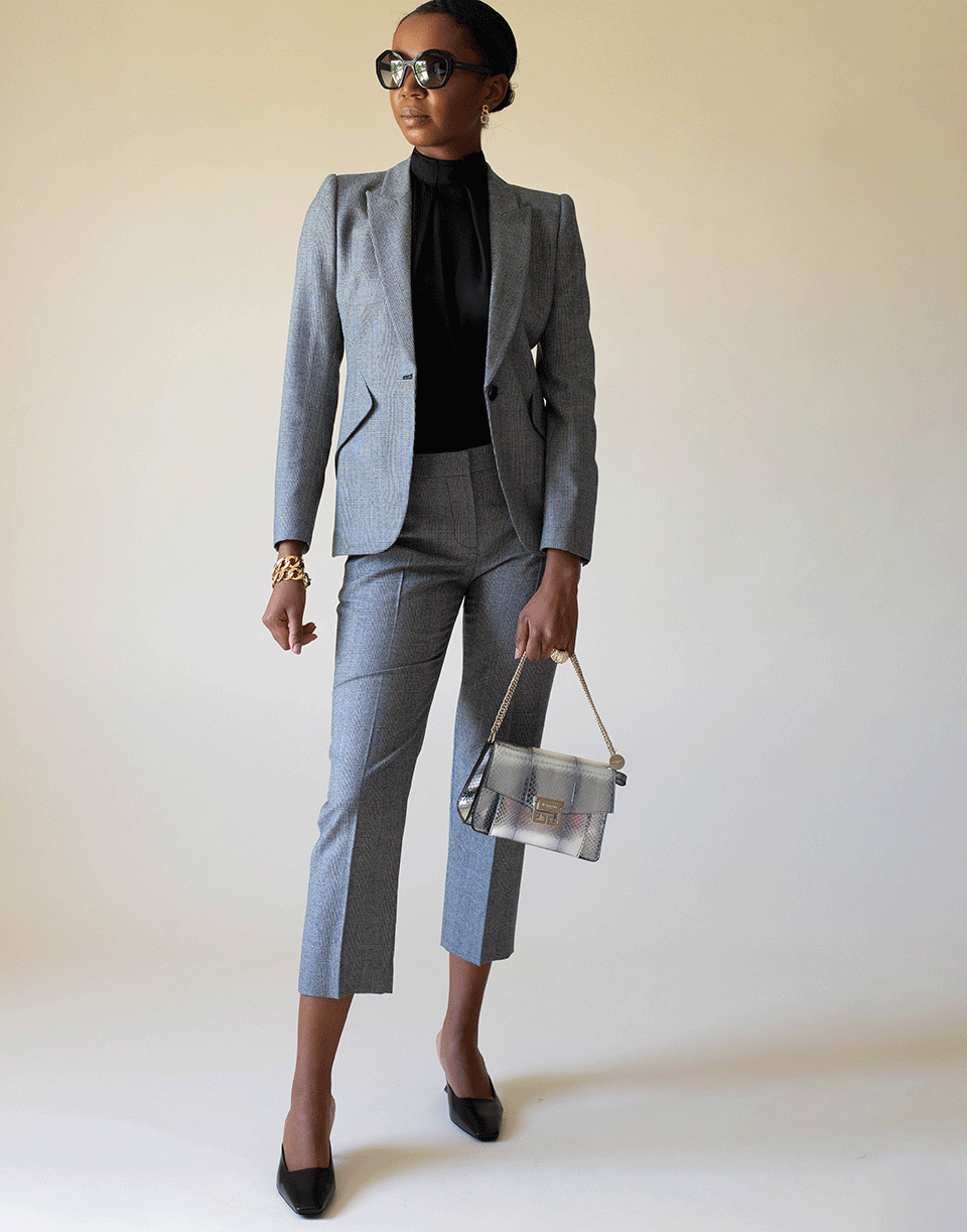 ALEXANDER MCQUEEN-Black and Ivory Cigarette Trouser-