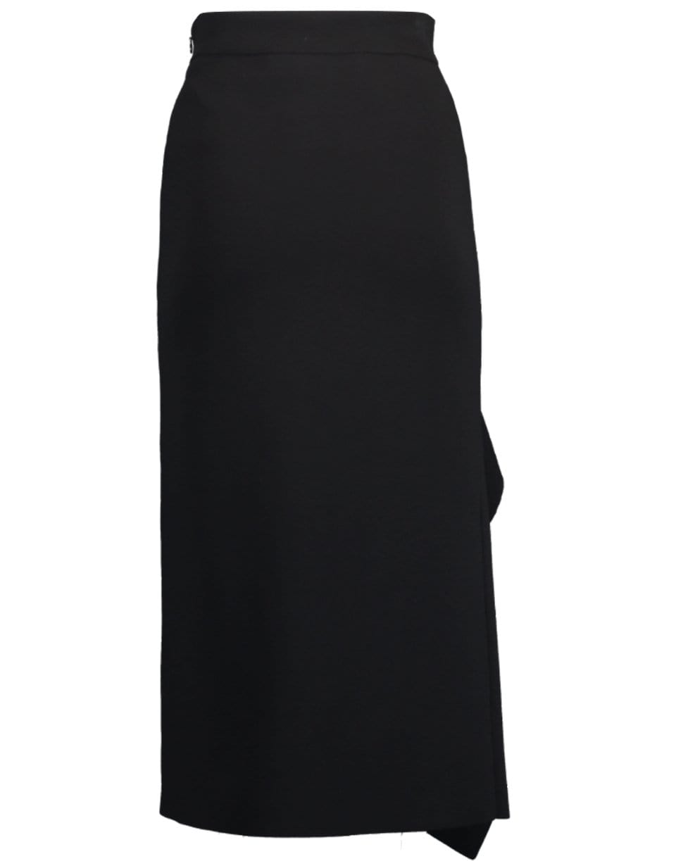 ALEXANDER MCQUEEN-Ruffle Front Midi Skirt-