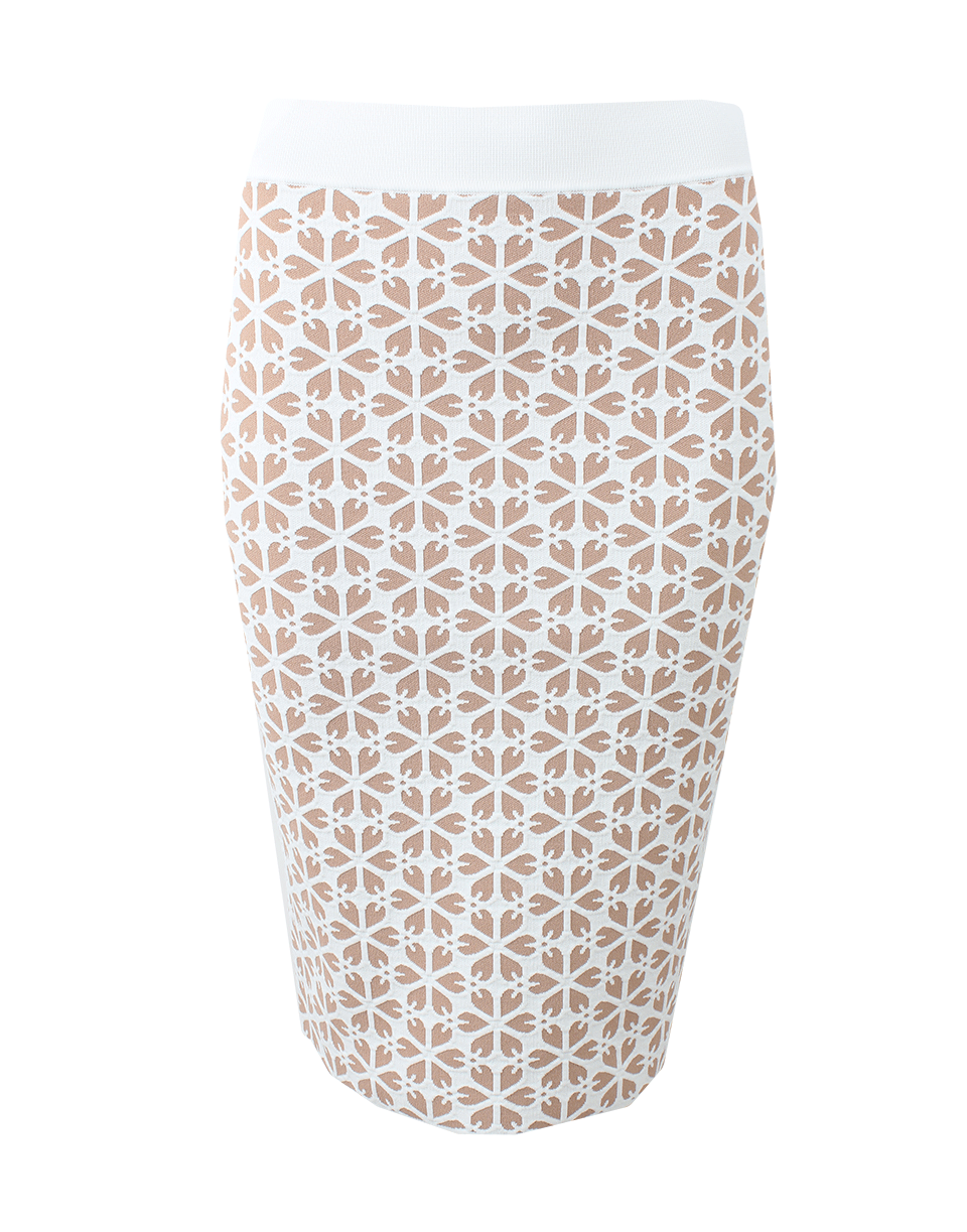 ALEXANDER MCQUEEN-Embossed Flower Skirt-