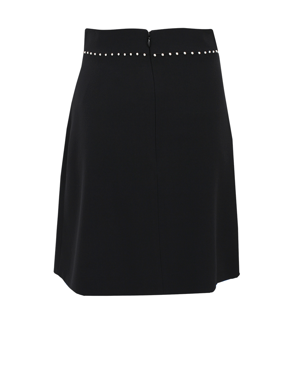 ALEXANDER MCQUEEN-Pearl Trim High Waist Skirt-