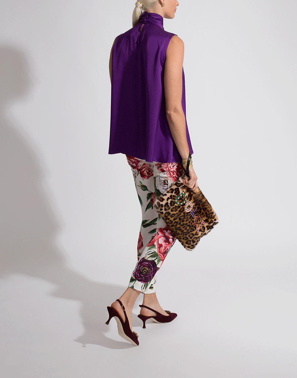 ALEXANDER MCQUEEN-Double Satin Bow Blouse-
