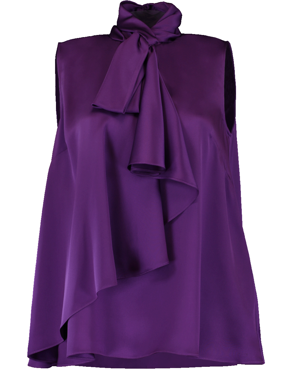 ALEXANDER MCQUEEN-Double Satin Bow Blouse-