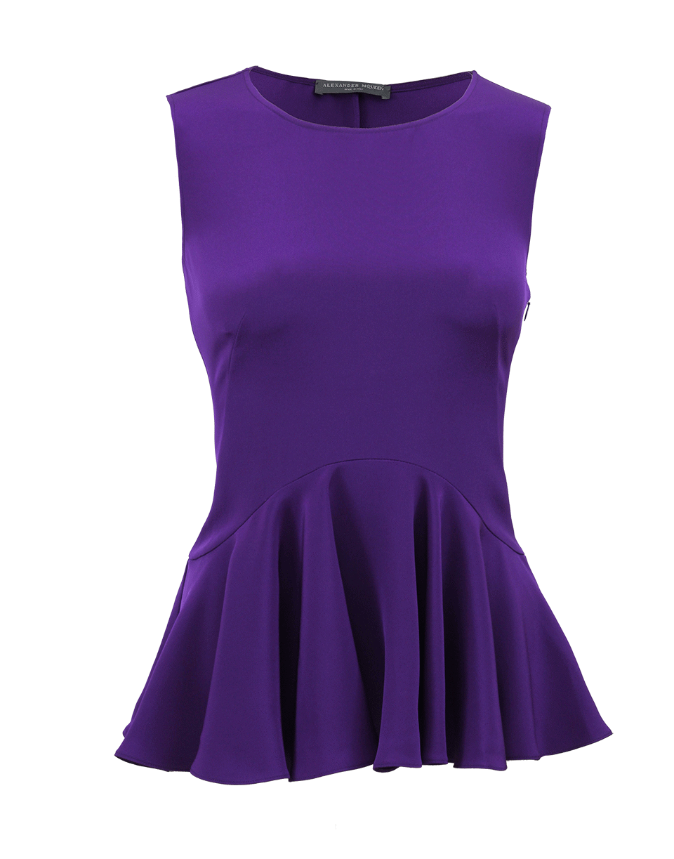 ALEXANDER MCQUEEN-Sleeveless Peplum Top-