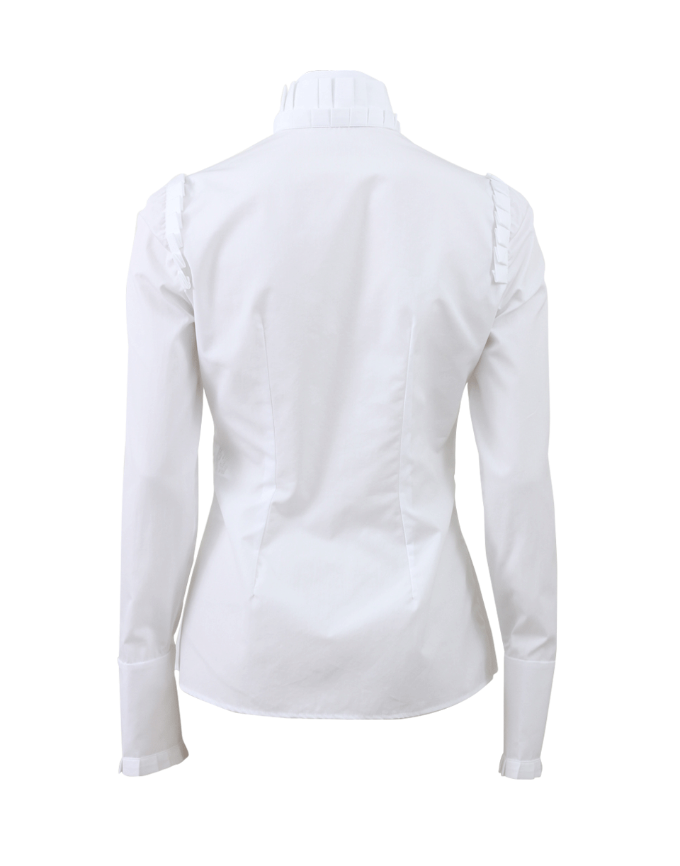 ALEXANDER MCQUEEN-Box Pleat Poplin Blouse-
