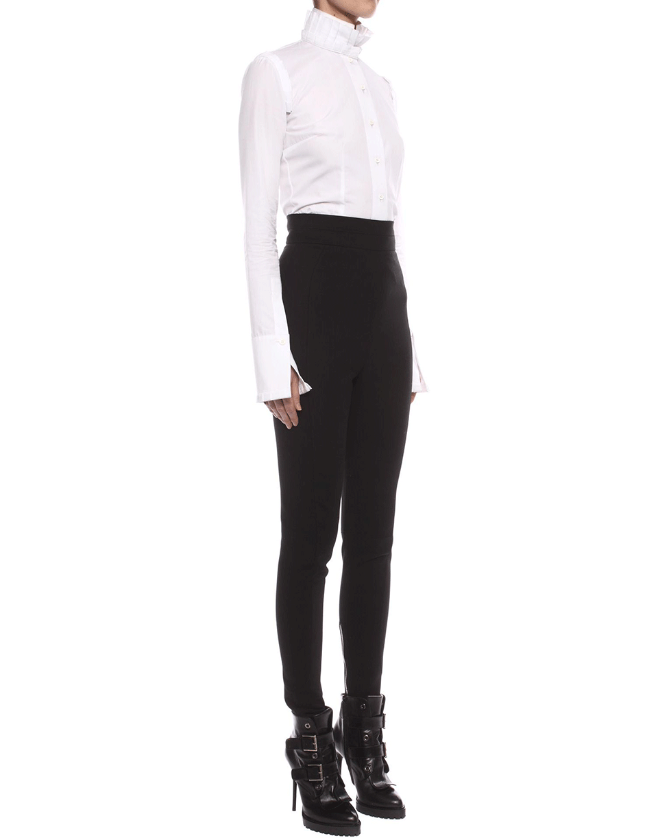 ALEXANDER MCQUEEN-Box Pleat Poplin Blouse-