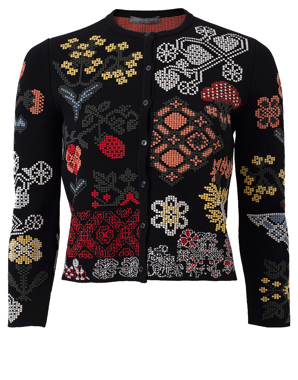 ALEXANDER MCQUEEN-Printed Cardigan-
