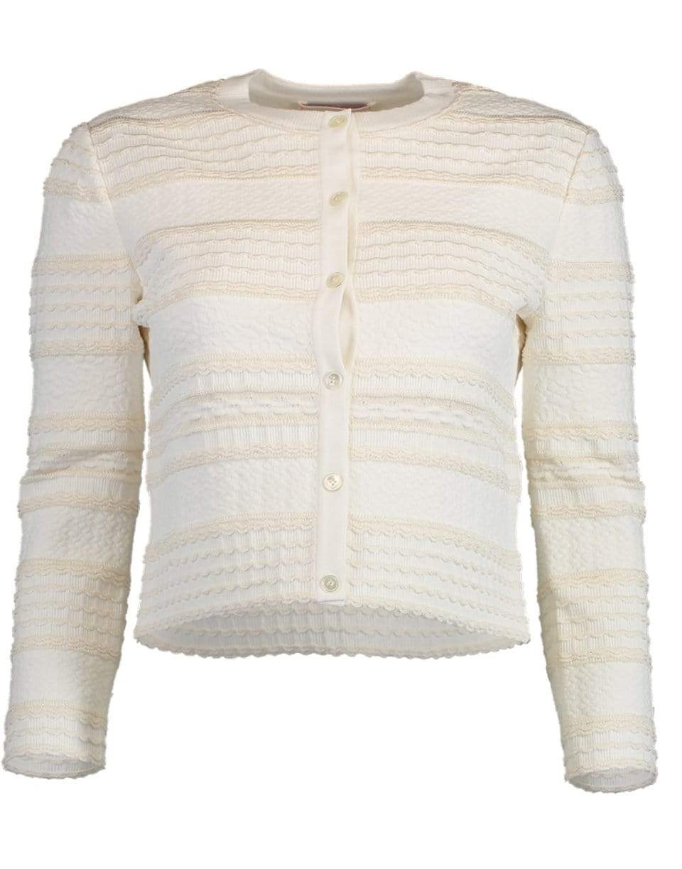 ALEXANDER MCQUEEN-Textured Cropped Cardigan-