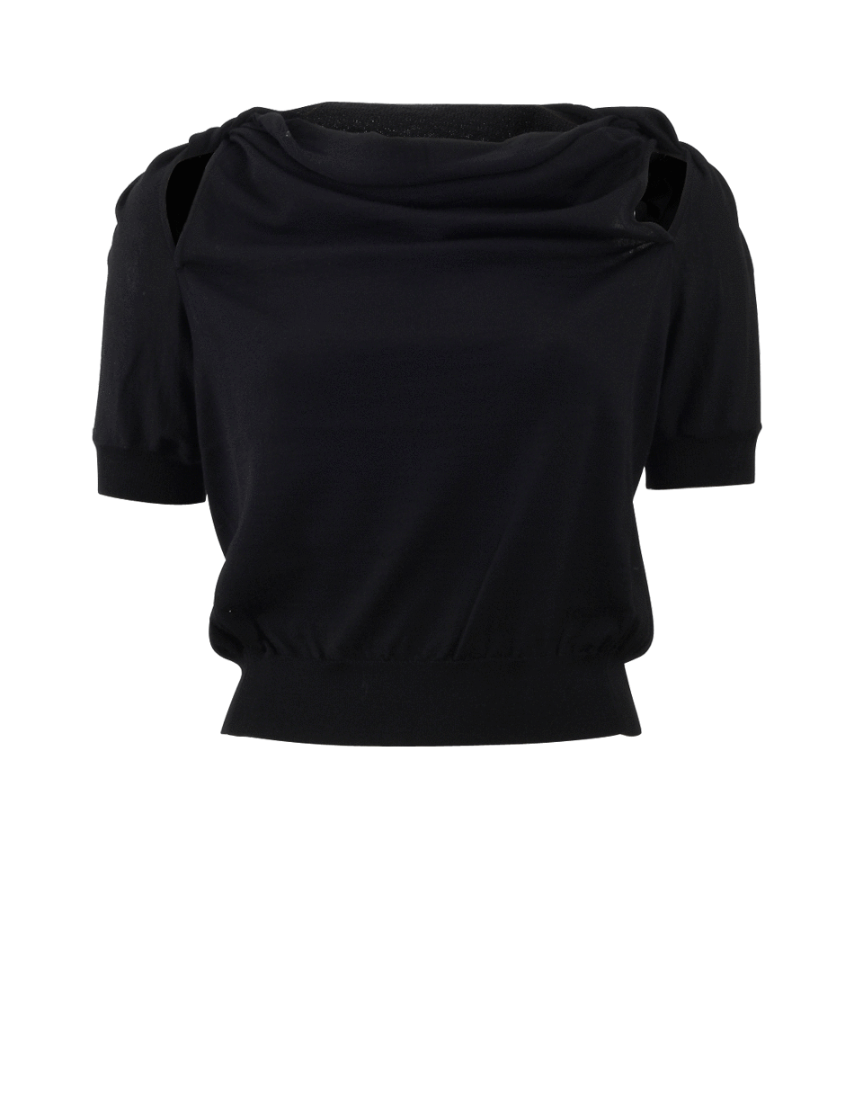 ALEXANDER MCQUEEN-Twisting Knit Blouse-