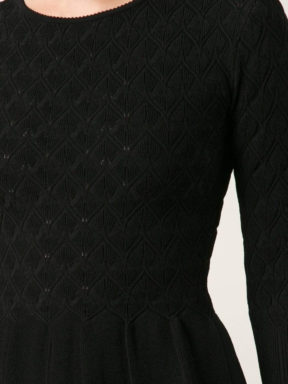 ALEXANDER MCQUEEN-Ribbed Leaf Peplum Top-