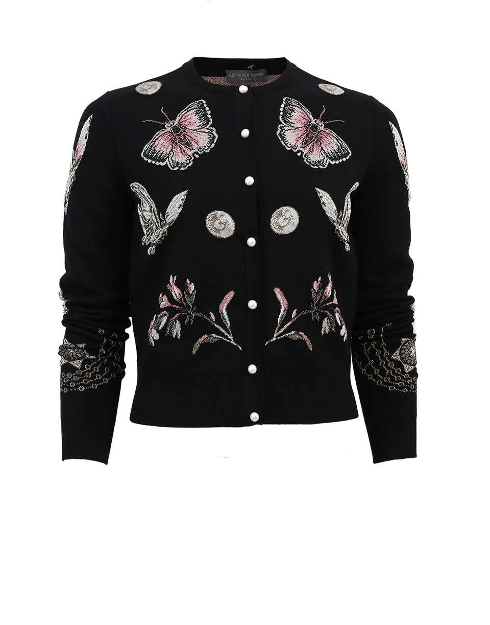 ALEXANDER MCQUEEN-Butterfly Crop Cardigan-