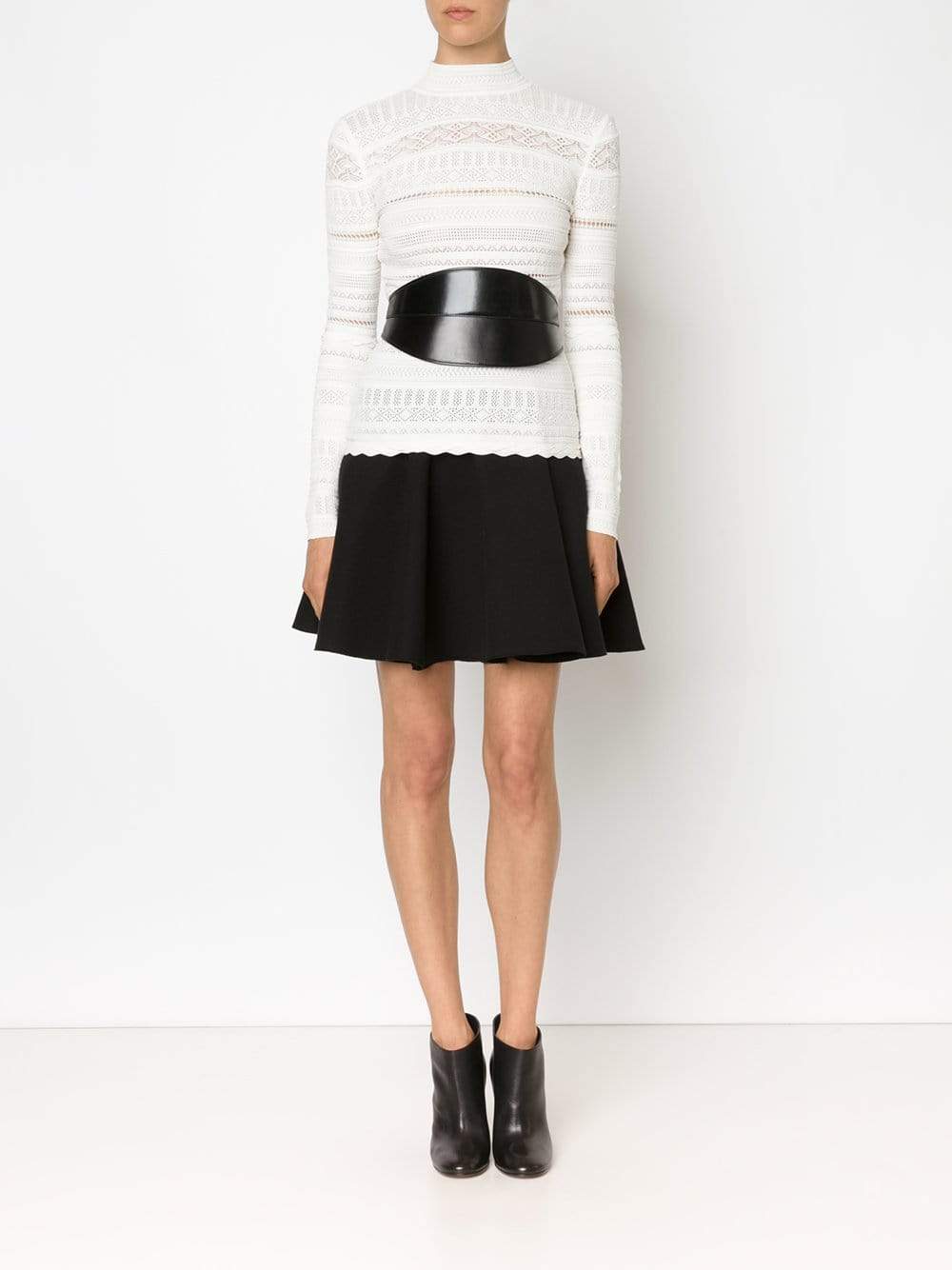 ALEXANDER MCQUEEN-Lace Knit Turtleneck-