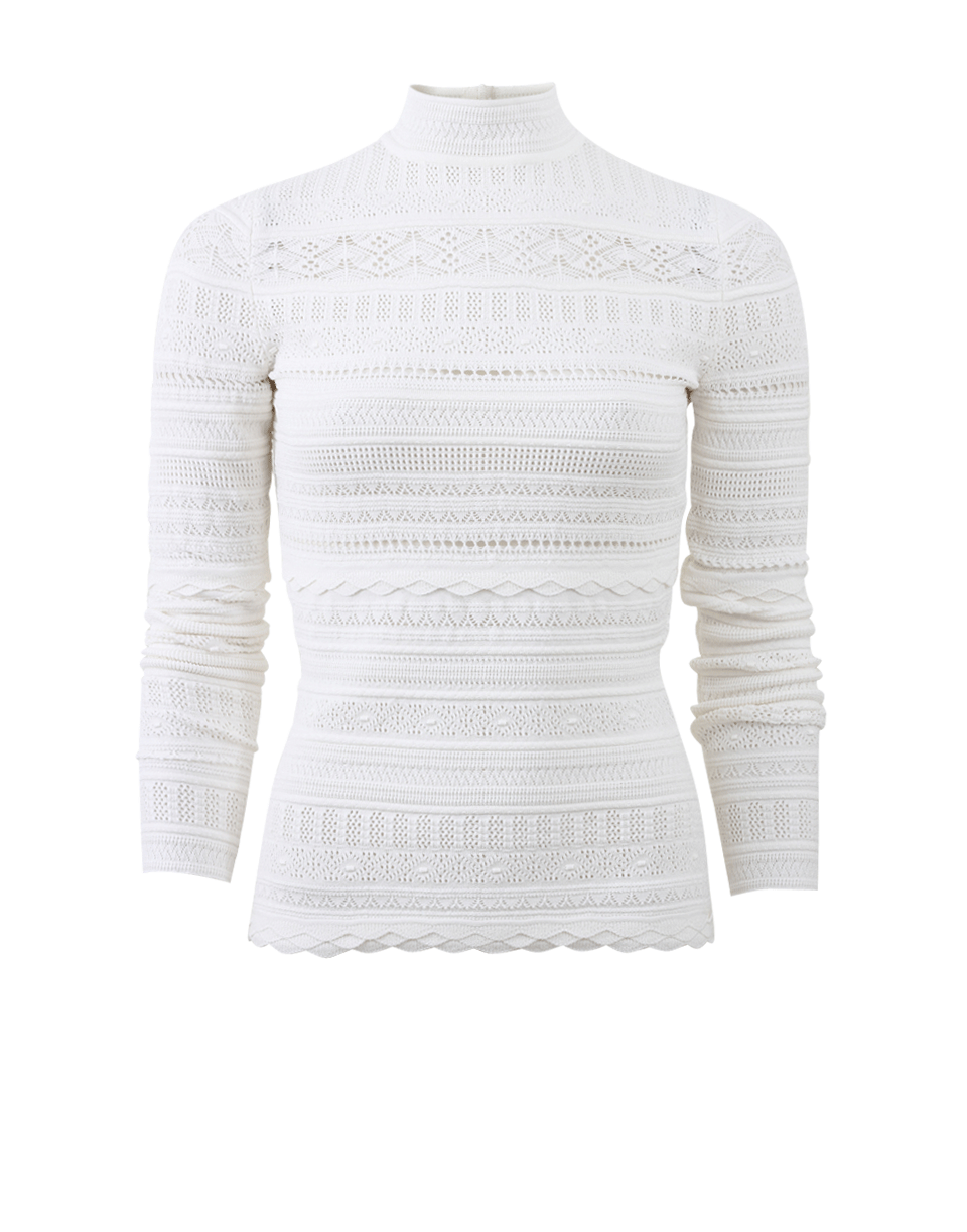 ALEXANDER MCQUEEN-Lace Knit Turtleneck-