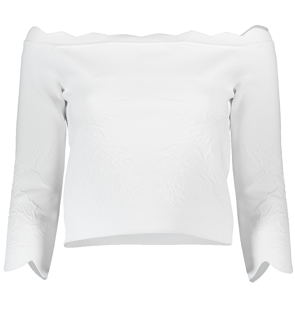ALEXANDER MCQUEEN-Off Shoulder Sweater-