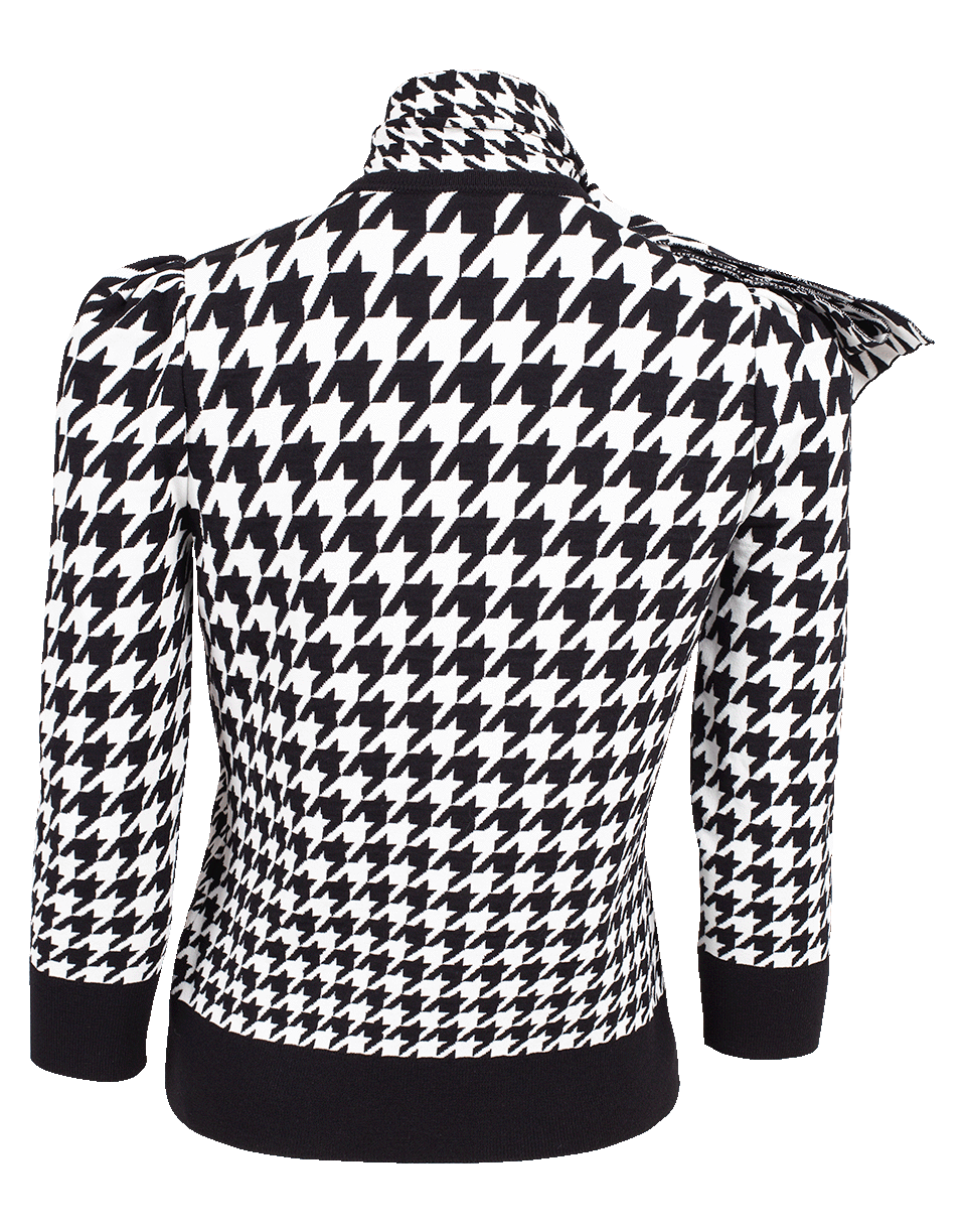 ALEXANDER MCQUEEN-Houndstooth Neck Tie Sweater-