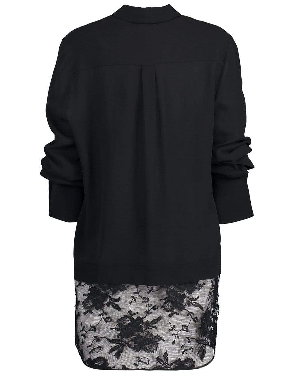 ALEXANDER MCQUEEN-Lace Hem Shirt-