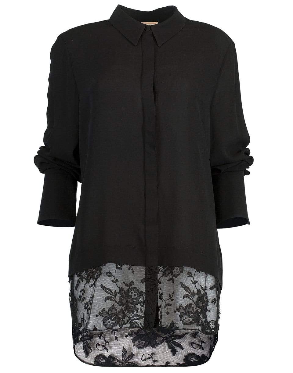 ALEXANDER MCQUEEN-Lace Hem Shirt-