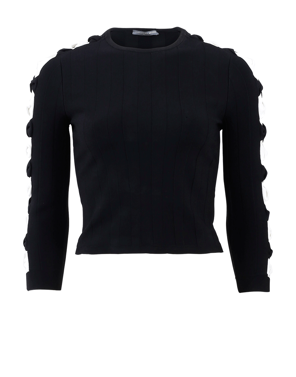 ALEXANDER MCQUEEN-Bow Sleeve Top-