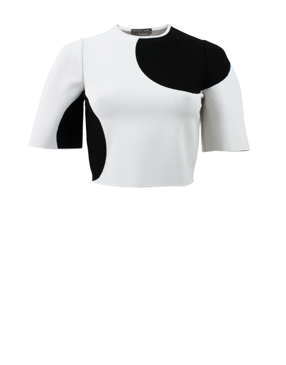 ALEXANDER MCQUEEN-Bell Sleeve Crop Top-