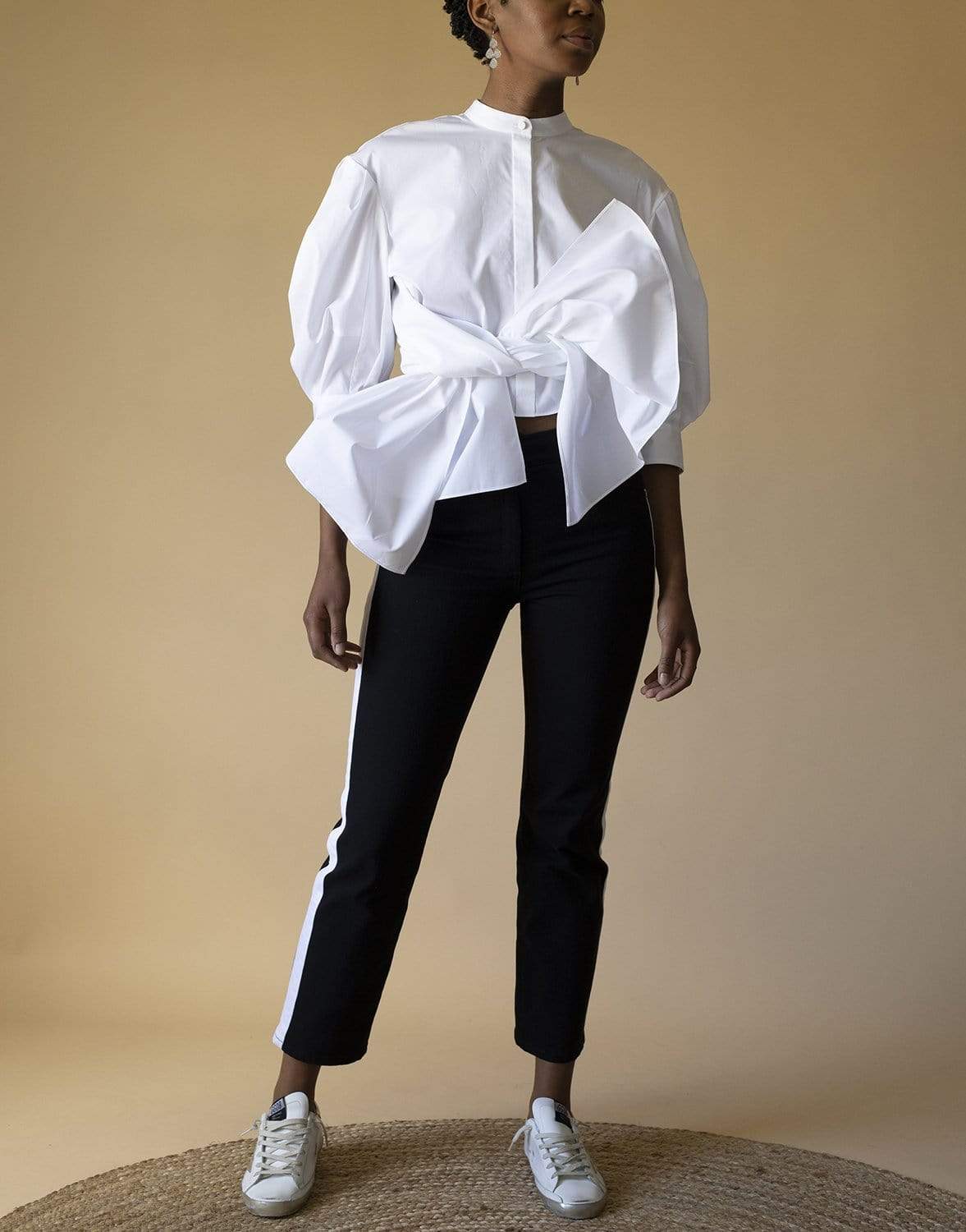 ALEXANDER MCQUEEN-Bow Wrap Shirt-