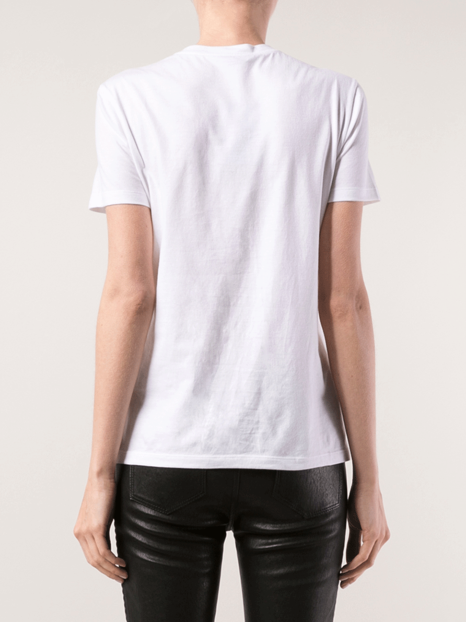 ALEXANDER MCQUEEN-Short Sleeve Skull Front Tee-