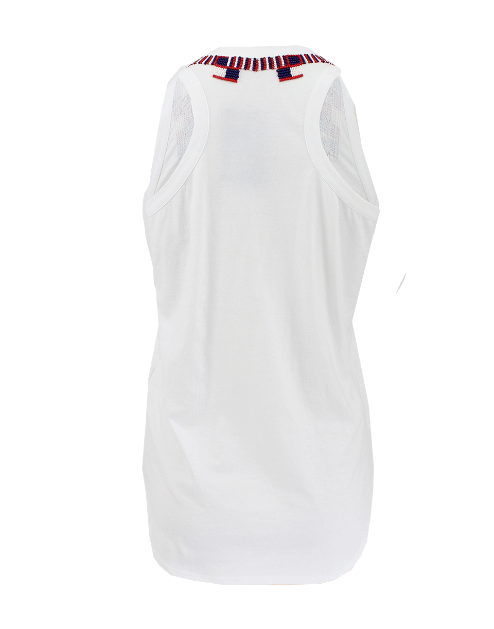 ALEXANDER MCQUEEN-Embroidered Racerback Tank-