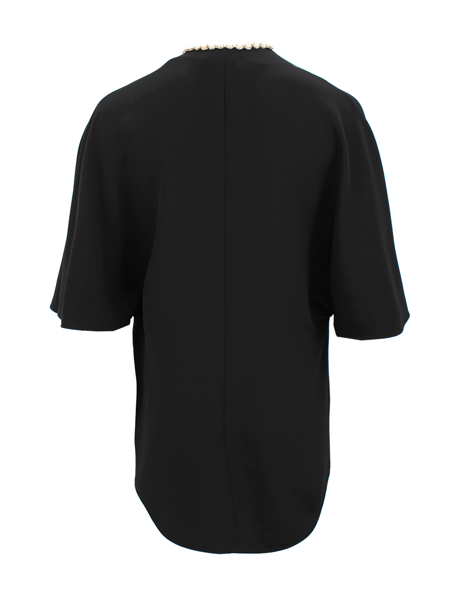 ALEXANDER MCQUEEN-Pearl Trim Boxy Tunic-