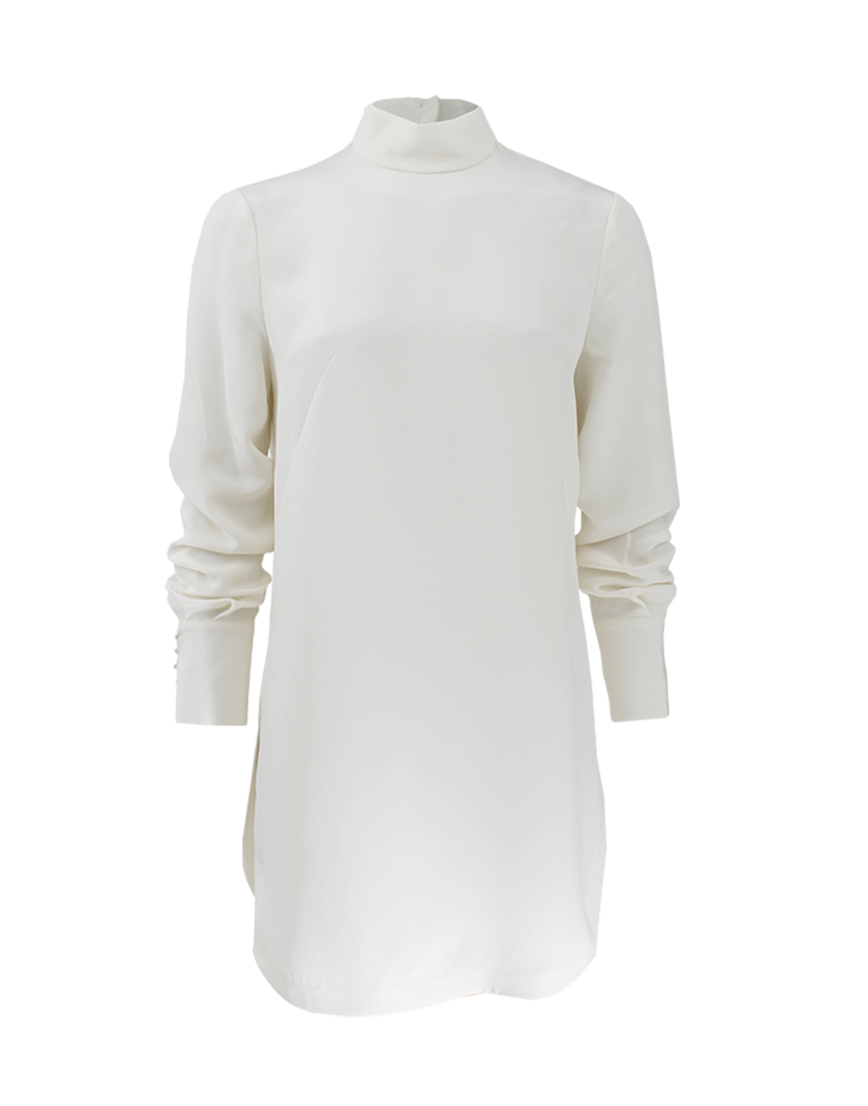 ALEXANDER MCQUEEN-Long Sleeve Split Side Pearl Button Tunic-