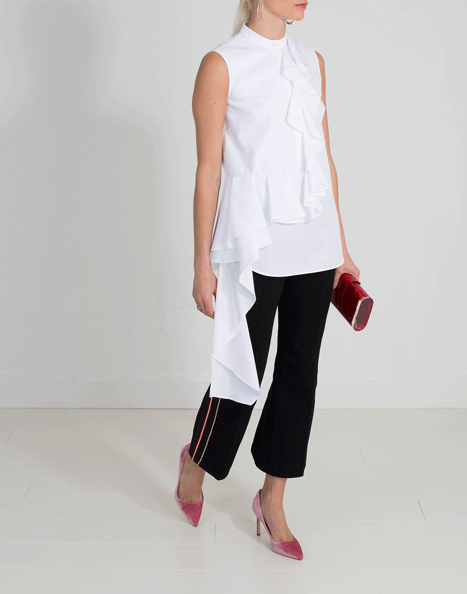 ALEXANDER MCQUEEN-Ruffle Drape Shirt-