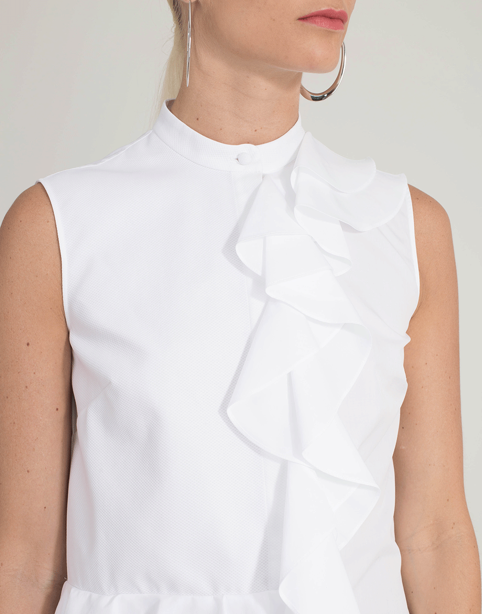 ALEXANDER MCQUEEN-Ruffle Drape Shirt-