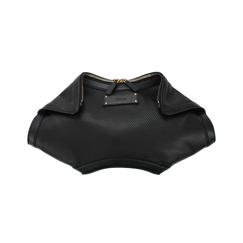 ALEXANDER MCQUEEN-De Manta Metallic Clutch-BLACK