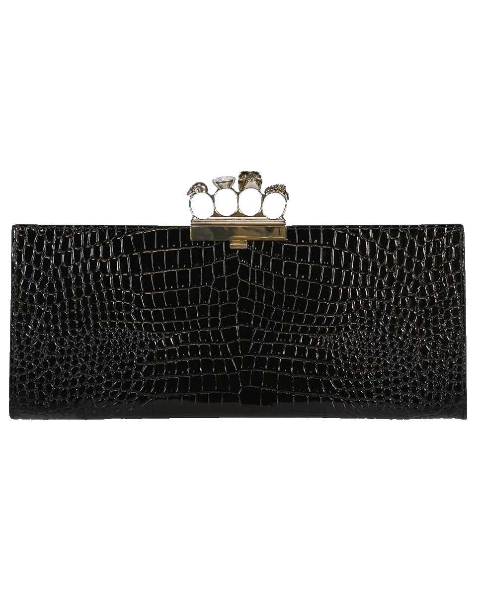 ALEXANDER MCQUEEN-Long Flat Clutch-BLACK