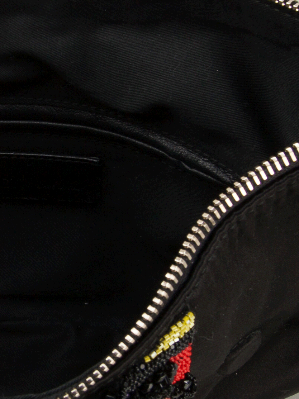 ALEXANDER MCQUEEN-Small Multi-Bead Embroidered Clutch-BLACK