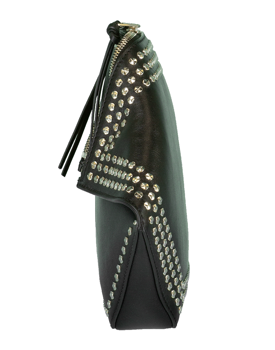 ALEXANDER MCQUEEN-Studded Butterfly Pouch-BLACK
