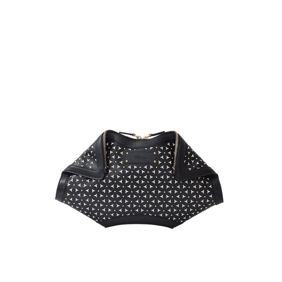 ALEXANDER MCQUEEN-De Manta Clutch-BLK/WHT
