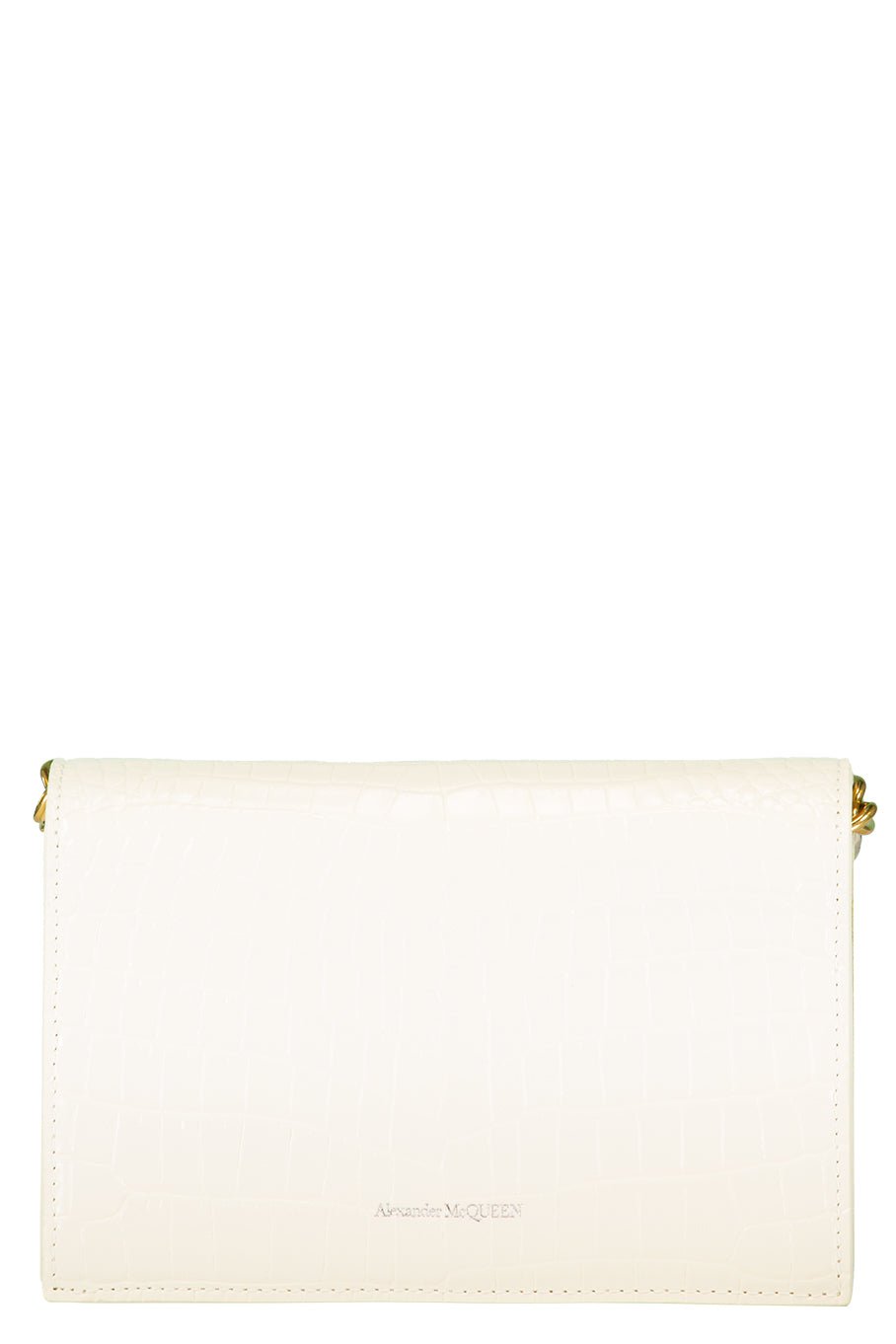 ALEXANDER MCQUEEN-Small Croc Stamped Bag-IVORY