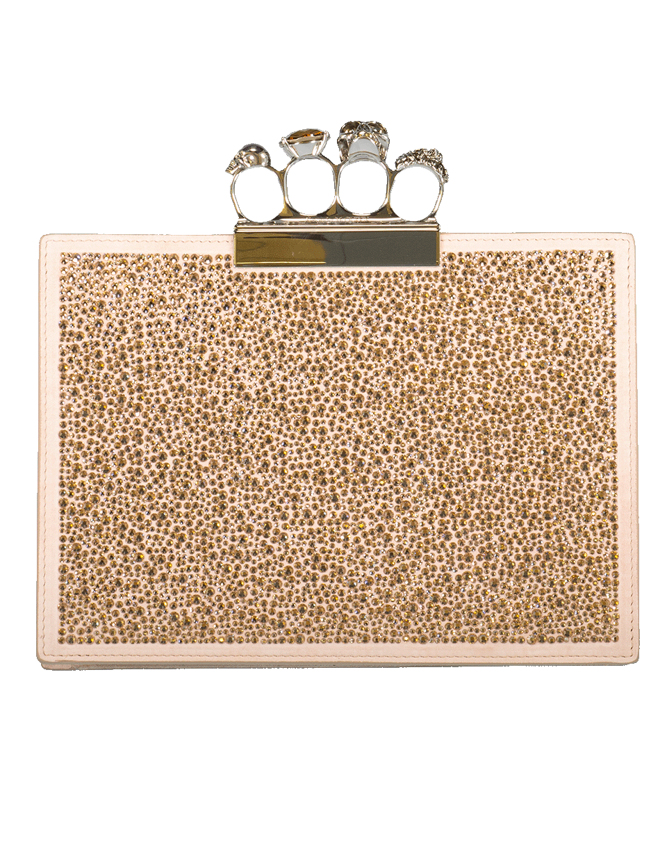 ALEXANDER MCQUEEN-Four Ring Crystal Clutch-
