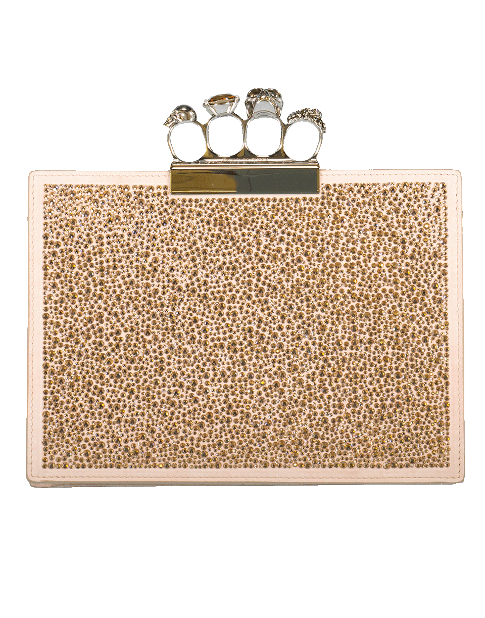 ALEXANDER MCQUEEN-Four Ring Crystal Clutch-