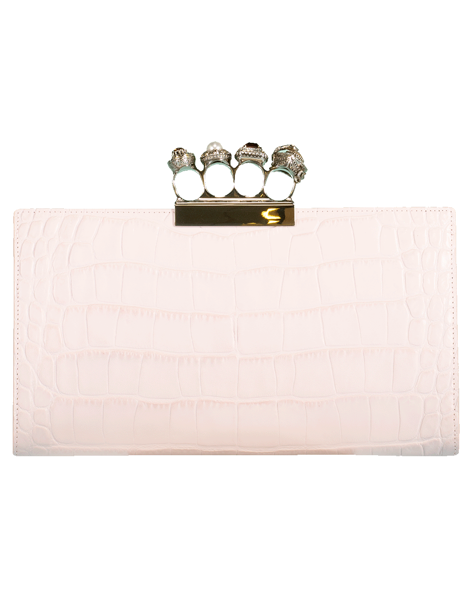 ALEXANDER MCQUEEN-Jeweled 4 Ring Pouch-PALEROSE