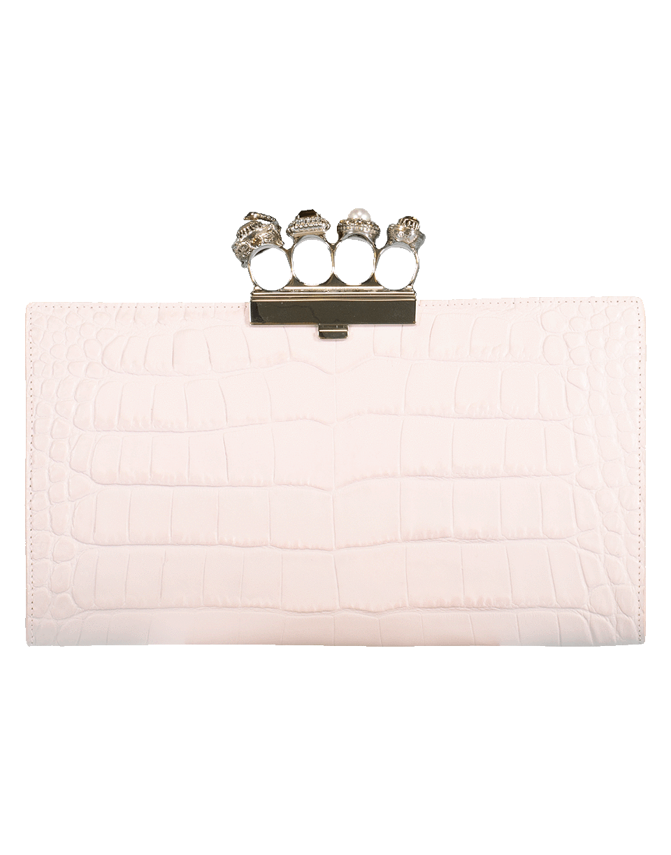 ALEXANDER MCQUEEN-Jeweled 4 Ring Pouch-PALEROSE
