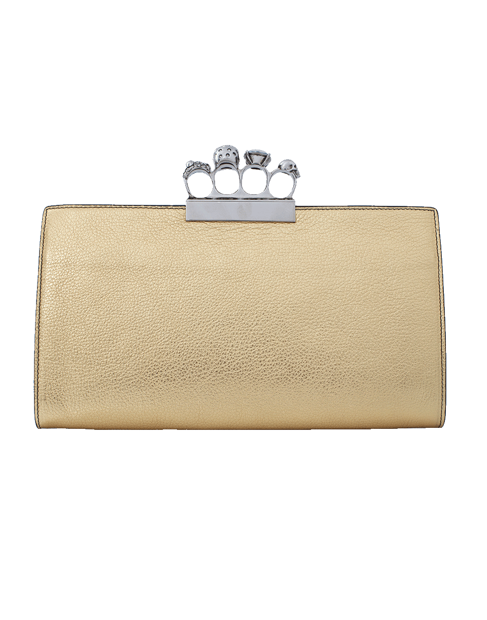 ALEXANDER MCQUEEN-Flat Knuckle Clutch-SAHARAGL