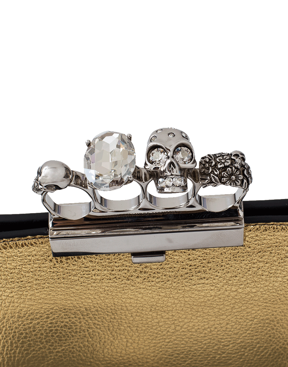 ALEXANDER MCQUEEN-Flat Knuckle Clutch-SAHARAGL